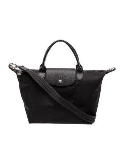 Pre-owned Longchamp Nylon Tote In Black
