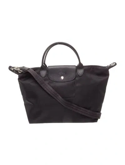 Pre-owned Longchamp Nylon Tote In Black