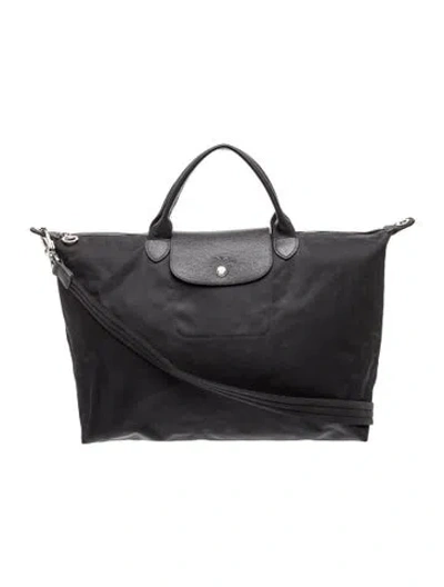 Pre-owned Longchamp Nylon Tote In Black