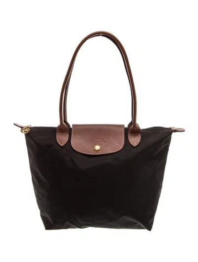 Pre-owned Longchamp Nylon Tote In Black