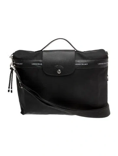 Pre-owned Longchamp Nylon Tote In Black