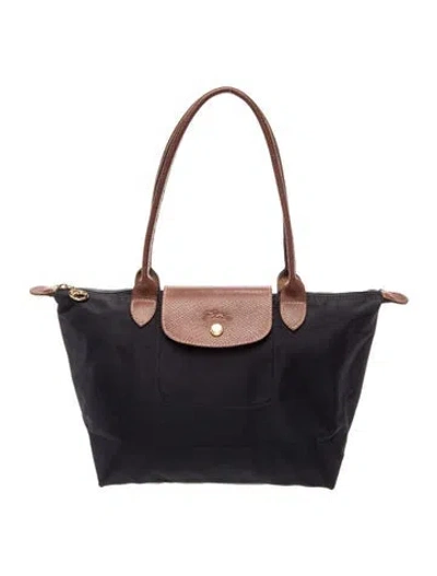 Pre-owned Longchamp Nylon Tote In Black