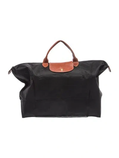 Pre-owned Longchamp Nylon Tote In Black