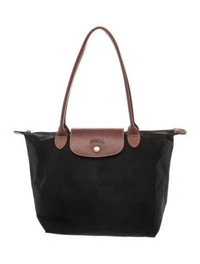 Pre-owned Longchamp Nylon Tote In Black