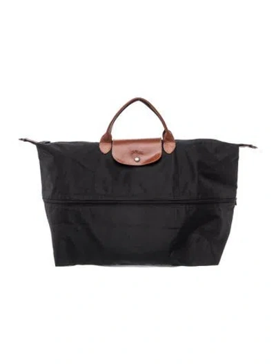 Pre-owned Longchamp Nylon Tote In Black