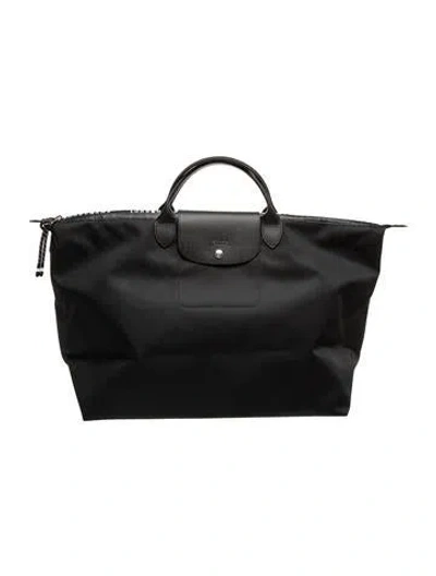 Pre-owned Longchamp Nylon Tote In Black