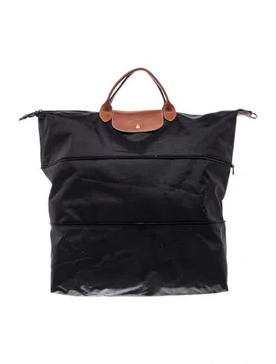 Pre-owned Longchamp Nylon Tote In Black