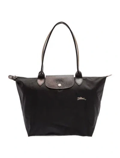 Pre-owned Longchamp Nylon Tote In Black