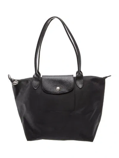 Pre-owned Longchamp Nylon Tote In Black