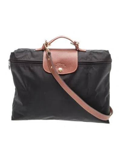 Pre-owned Longchamp Nylon Tote In Black