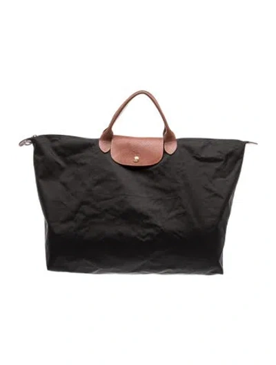 Pre-owned Longchamp Nylon Tote In Black