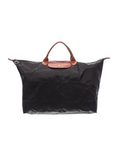Pre-owned Longchamp Nylon Tote In Black