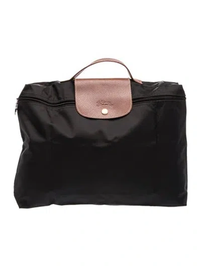 Pre-owned Longchamp Nylon Tote In Black