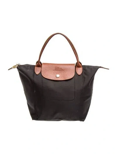 Pre-owned Longchamp Nylon Tote In Black