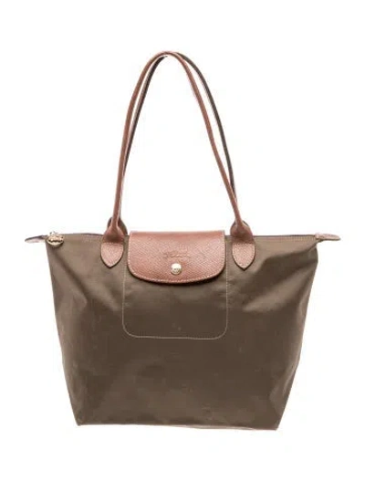 Pre-owned Longchamp Nylon Tote In Black