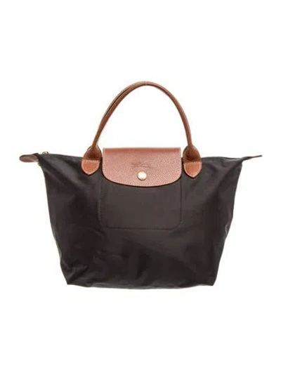 Pre-owned Longchamp Nylon Tote In Black