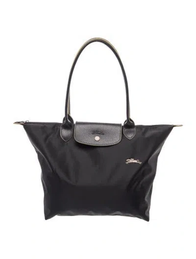Pre-owned Longchamp Nylon Tote In Black