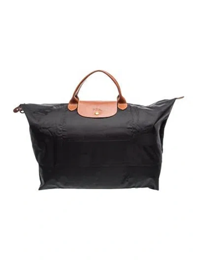 Pre-owned Longchamp Nylon Tote In Black