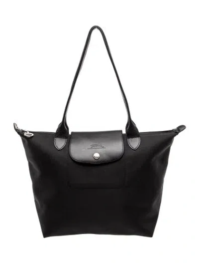 Pre-owned Longchamp Nylon Tote In Black