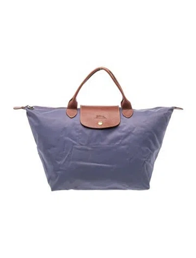 Pre-owned Longchamp Nylon Tote In Blue