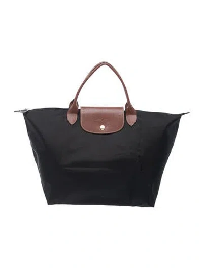 Pre-owned Longchamp Nylon Tote In Blue