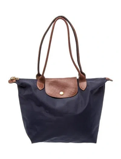 Pre-owned Longchamp Nylon Tote In Blue