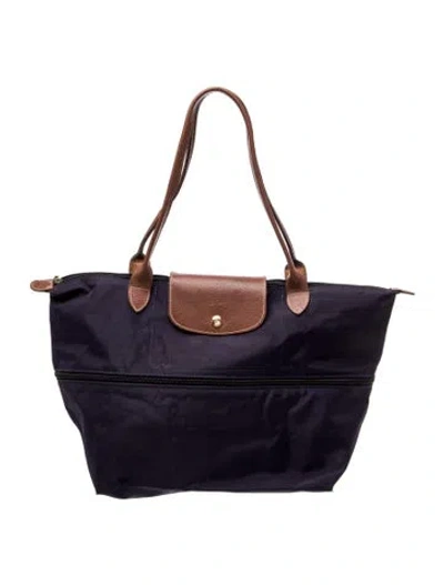 Pre-owned Longchamp Nylon Tote In Blue