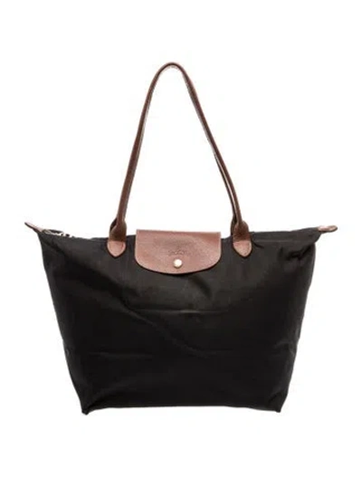 Pre-owned Longchamp Nylon Tote In Blue