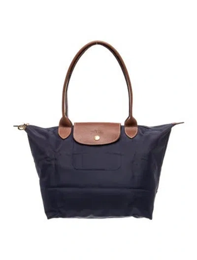 Pre-owned Longchamp Nylon Tote In Blue