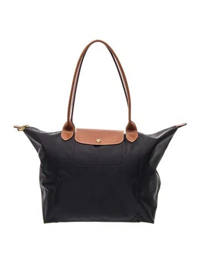 Pre-owned Longchamp Nylon Tote In Blue