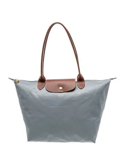 Pre-owned Longchamp Nylon Tote In Blue