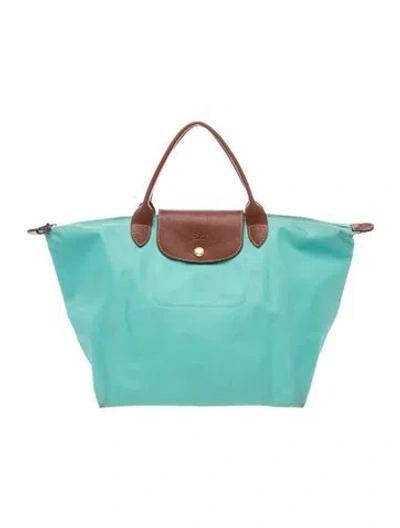 Pre-owned Longchamp Nylon Tote In Blue
