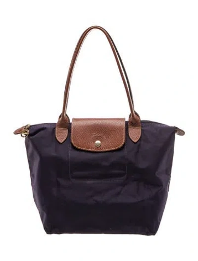 Pre-owned Longchamp Nylon Tote In Blue