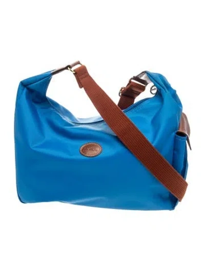 Pre-owned Longchamp Nylon Tote In Blue