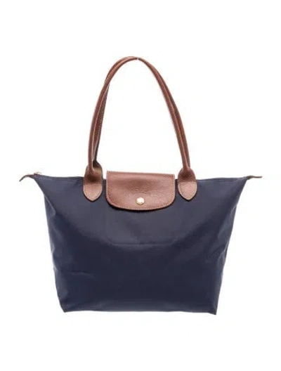 Pre-owned Longchamp Nylon Tote In Blue