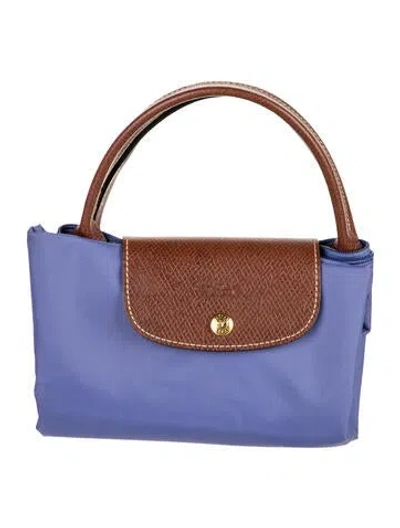 Pre-owned Longchamp Nylon Tote In Blue