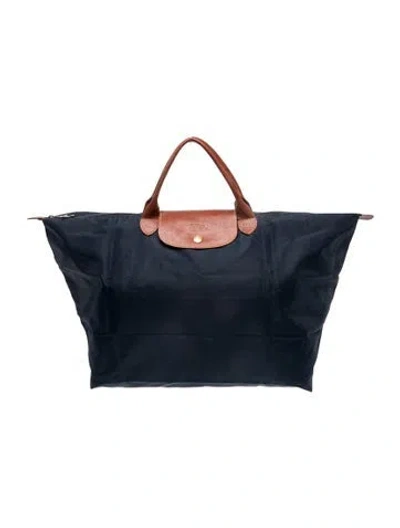 Pre-owned Longchamp Nylon Tote In Blue