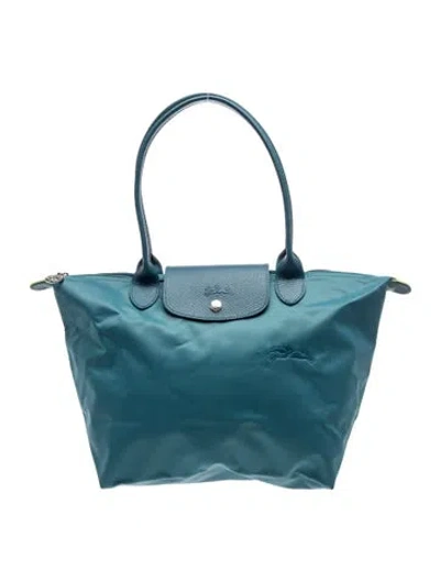 Pre-owned Longchamp Nylon Tote In Blue