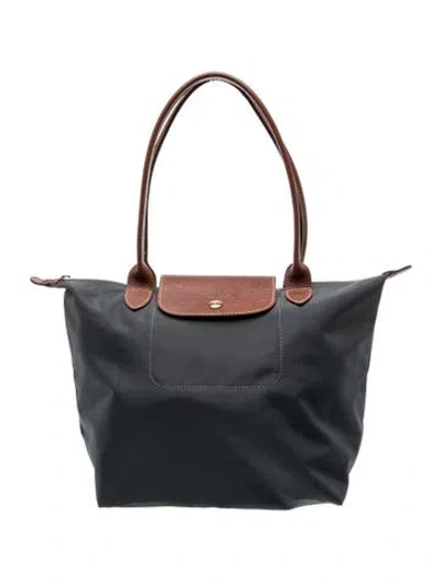 Pre-owned Longchamp Nylon Tote In Blue