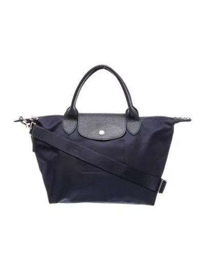 Pre-owned Longchamp Nylon Tote In Blue