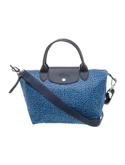 Pre-owned Longchamp Nylon Tote In Blue