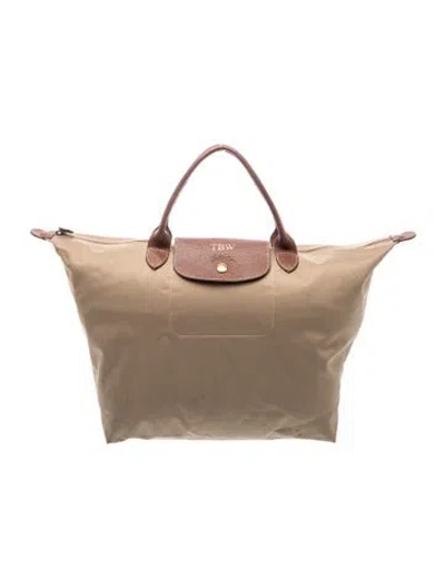 Pre-owned Longchamp Nylon Tote In Brown
