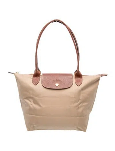 Pre-owned Longchamp Nylon Tote In Brown