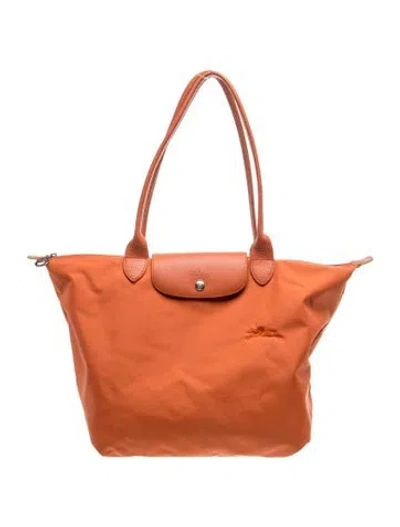 Pre-owned Longchamp Nylon Tote In Brown