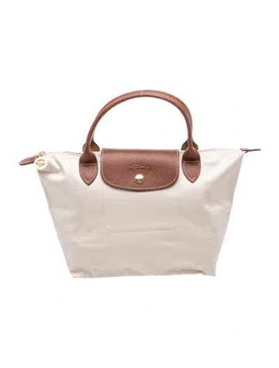 Pre-owned Longchamp Nylon Tote In Brown