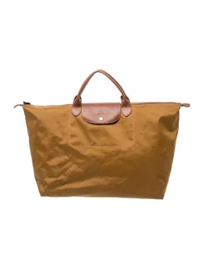 Pre-owned Longchamp Nylon Tote In Brown