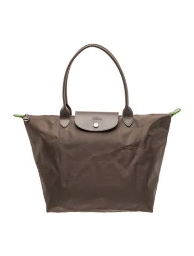 Pre-owned Longchamp Nylon Tote In Brown