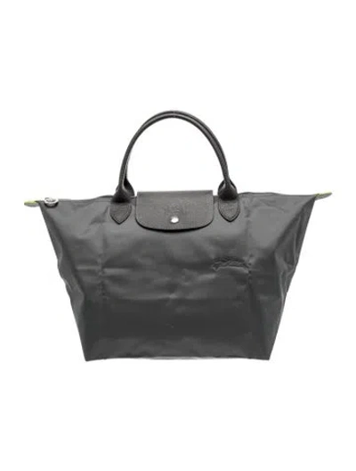 Pre-owned Longchamp Nylon Tote In Gray