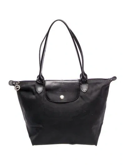 Pre-owned Longchamp Nylon Tote In Gray