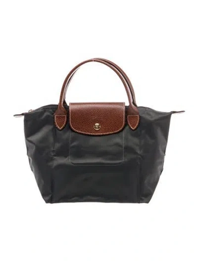 Pre-owned Longchamp Nylon Tote In Gray